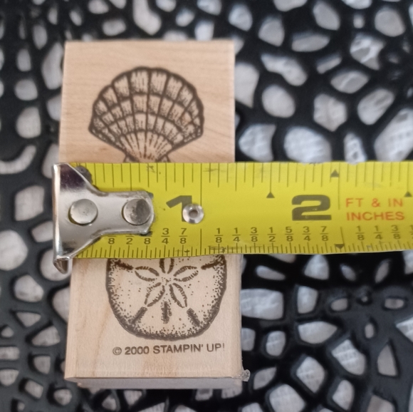 VINTAGE 2000 STAMPIN' UP!  "STIPPLE SHELLS" 3 OF 6 SET - Picture 3 of 7